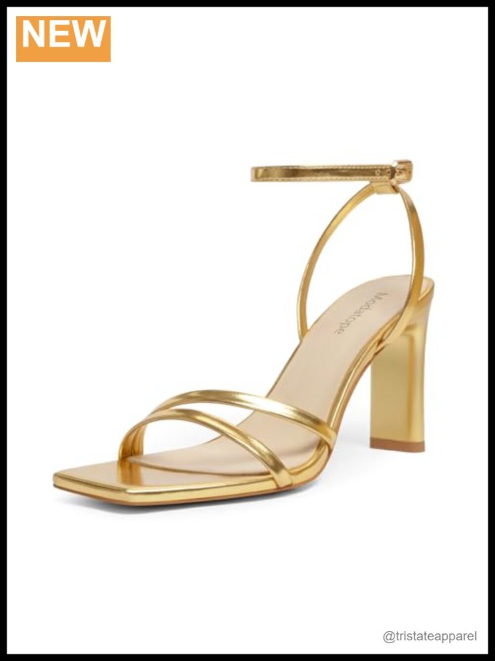 Women's Chunky High Heel Sandals Square Open Toe Strappy Ankle Strap